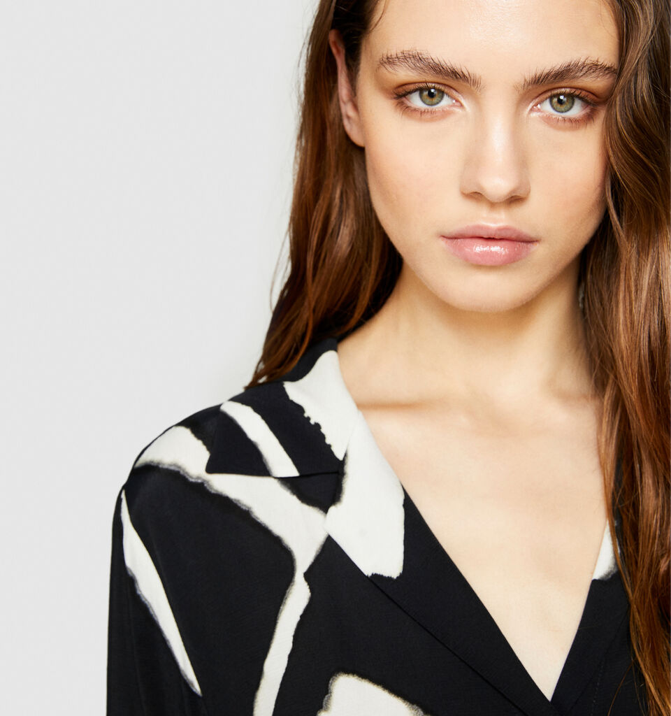 Long printed shirt - women's shirts - Multi-color | Sisley image number 5